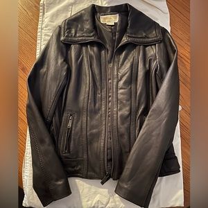 Dark brown Michael Kors leather jacket